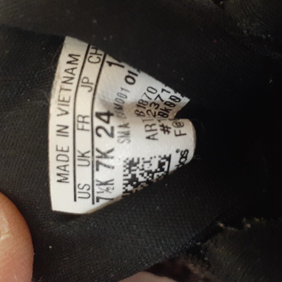 Little Kids/Toddlers Adidas Cloudfoam Black Sneakers. SMA23M001 - Picture 8 of 8